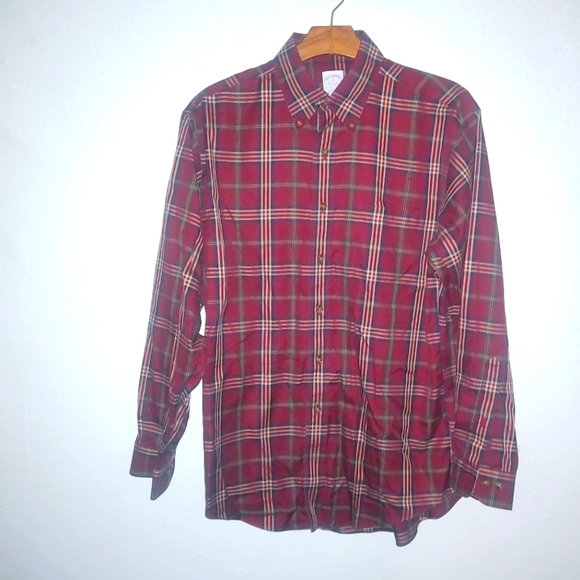 Brooks Brothers Other - Brooks Brothers M Mens Pima Cotton Red Plaid Button Down Shirt